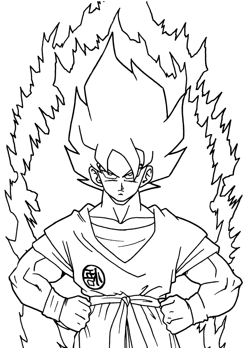 dbz free coloring pages - photo #32