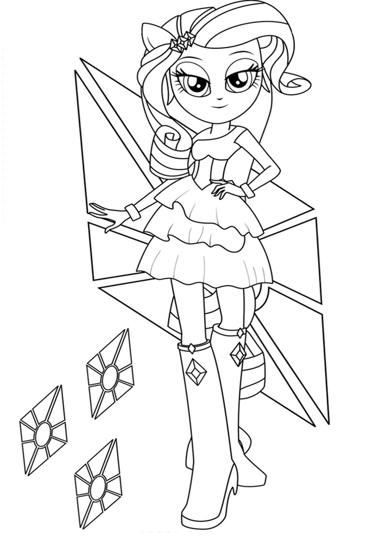 rarity coloring pages equestria girls - photo #3