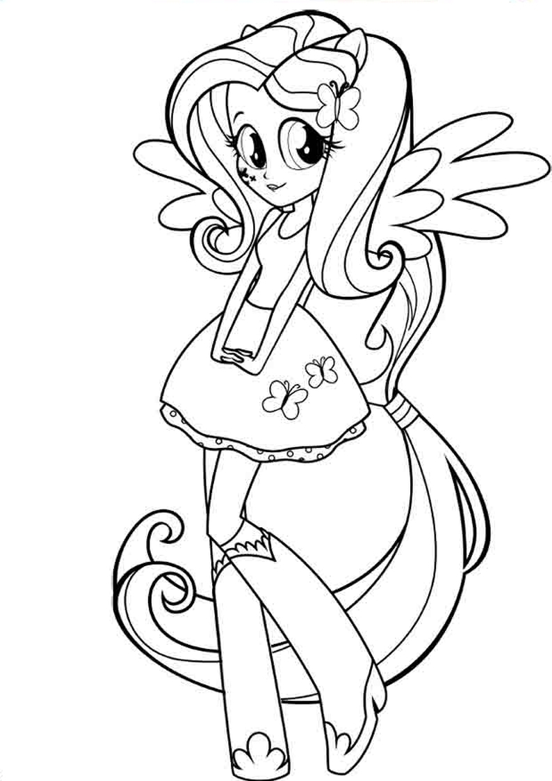 fluttershy equestria girls coloring pages - photo #2