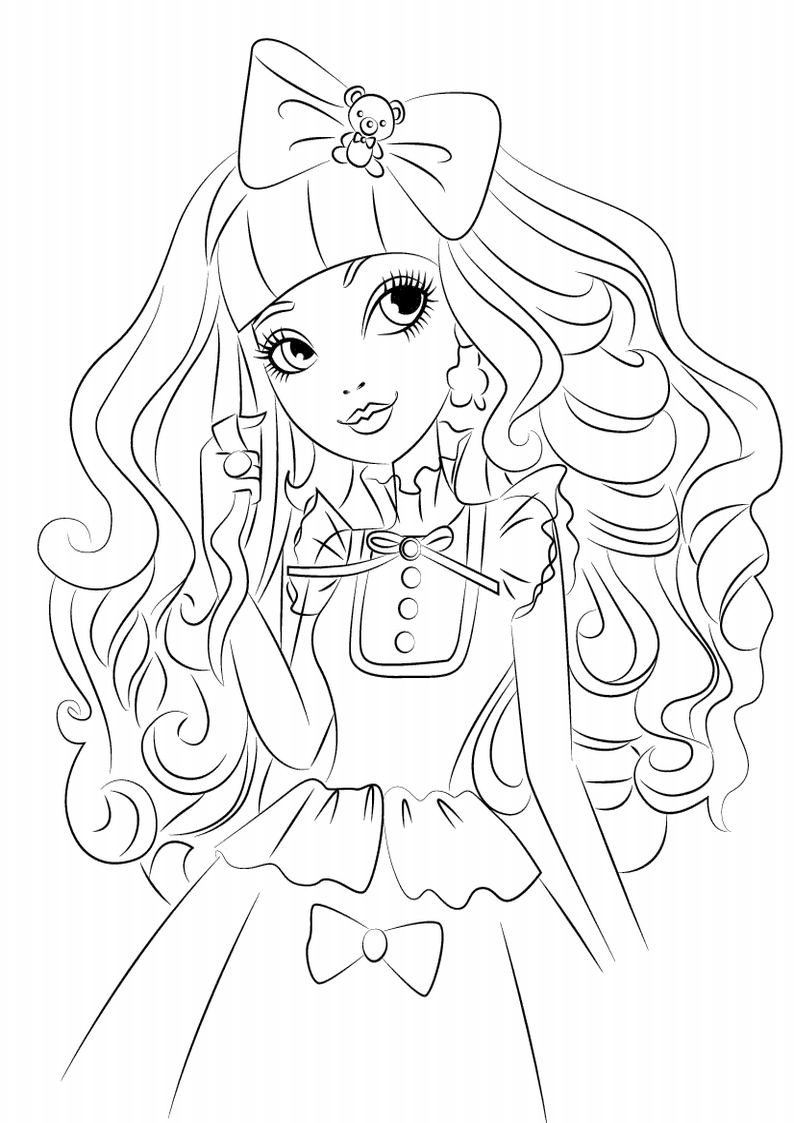 maddie hatter coloring pages - photo #23