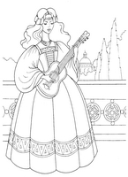 do wydrukowania malowanka księżniczka z gitarą