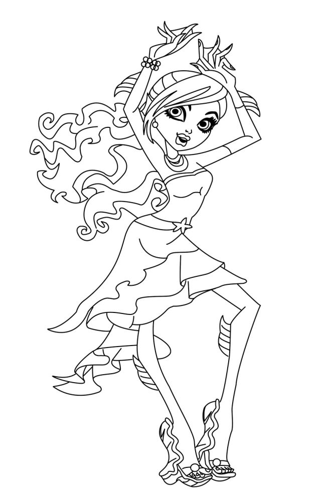 face portrait of lagoona blue coloring pages - photo #13