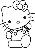 do druku kolorowanka hello kitty mówi cześć