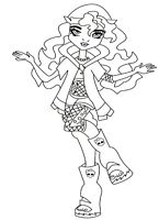 kolorowanka Monster High z postacią Lagoona Blue, bajka dla dziewczynek