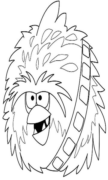 kolorowanka Chewbacca Angry Birds Star Wars malowanka do wydruku nr 12