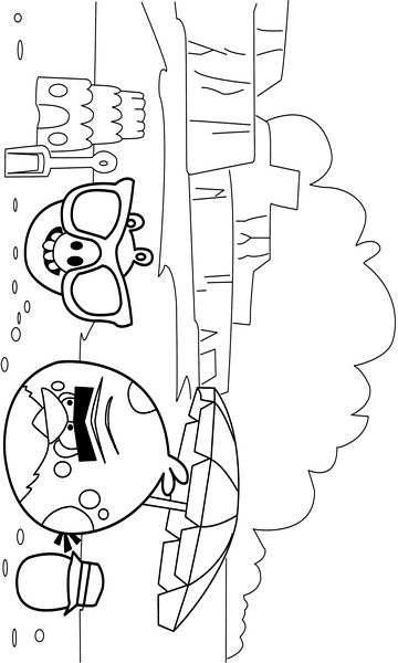 kolorowanka Angry Birds Terence i świnka malowanka do wydruku z gry dla dzieci, obrazek nr 25