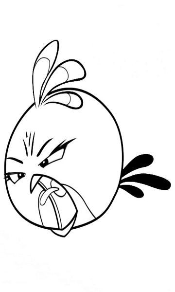 kolorowanka Angry Birds Stella malowanka do wydruku z gry dla dzieci, obrazek nr 27