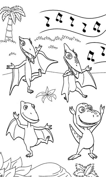 kolorowanka Dinopociąg malowanka do wydruku z dinozaurami Mała, Gwiazdka, Sam i Bratek, obrazek nr 13