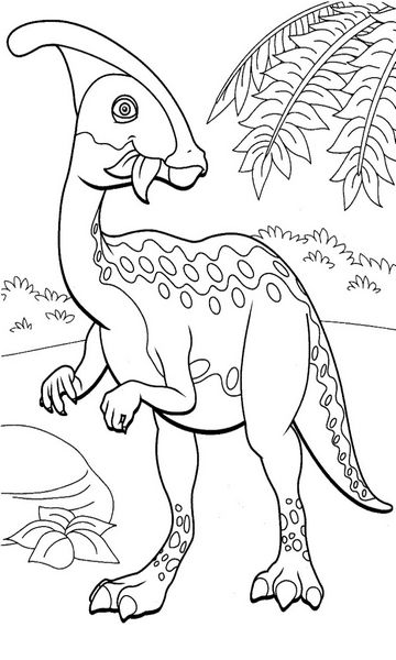 kolorowanka Dinopociąg dinozaur malowanka do wydruku z dinozaurami dla dzieci z bajki, obrazek nr 33
