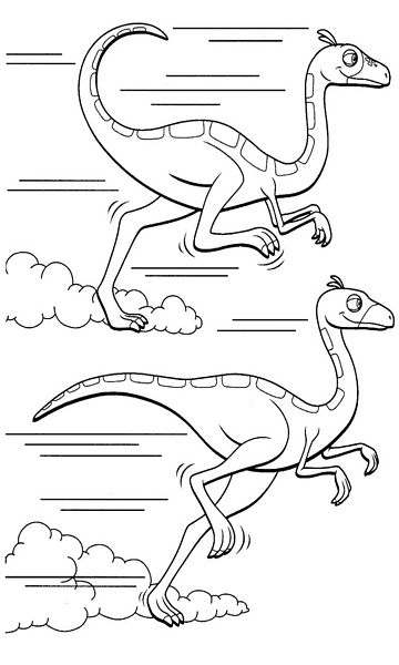 kolorowanka dinozaury z bajki Dinopociąg malowanka do wydruku, obrazek nr 42