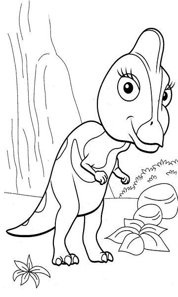 kolorowanka Dinopociąg malowanka dziecko dinozaur do wydruku z bajki, obrazek nr 46