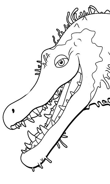 kolorowanka głowa dinozaura Dinopociąg malowanka do wydruku z bajki, obrazek nr 48