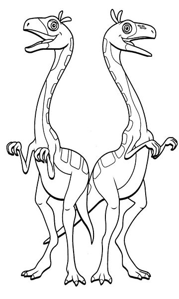 kolorowanka Dinopociąg dwunożne dinozaury malowanka do wydruku, obrazek nr 54