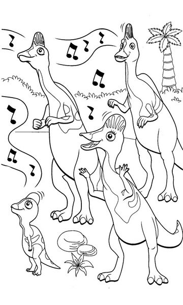 kolorowanka dinozaury z bajki Dinopociąg malowanka do wydruku, obrazek nr 62