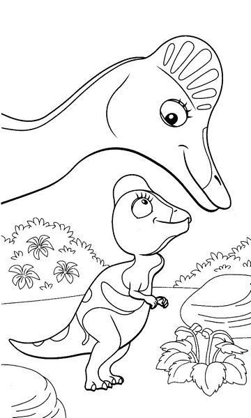 kolorowanka Dinopociąg malowanka do wydruku dinozaury dla dzieci z bajki, obrazek nr 68