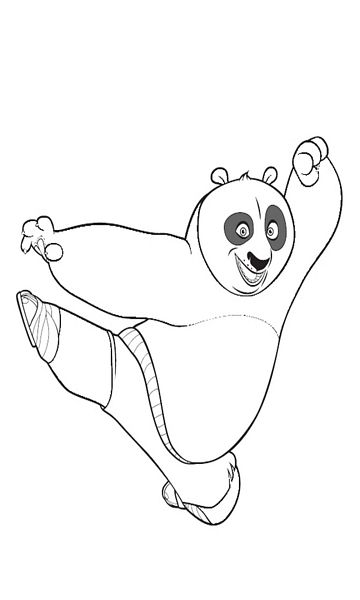 kolorowanka Po Kung Fu Panda malowanka do wydruku z bajki dla dzieci, do pokolorowania kredkami i wydrukowania, obrazek nr 43