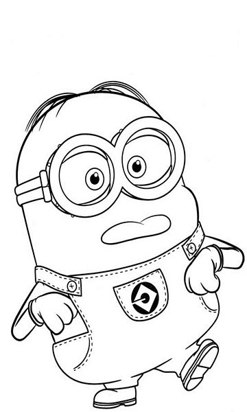 kolorowanka Minionki malowanka do wydruku, obrazek z bajki nr 11