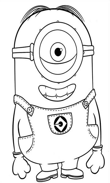 kolorowanka Minionki malowanka do wydruku, obrazek z bajki nr 12