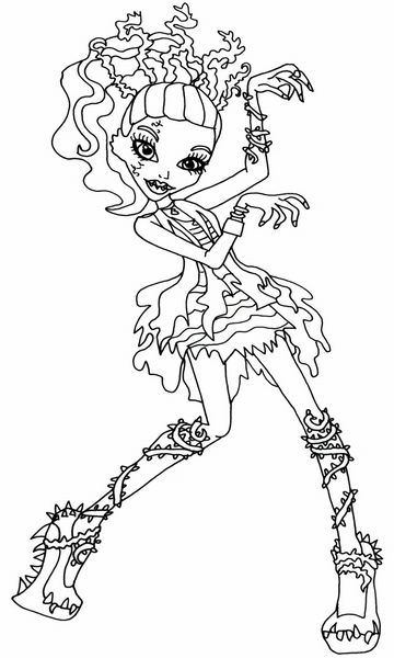 kolorowanka Monster High malowanka do wydruku z bajki dla dzieci, obrazek nr 51