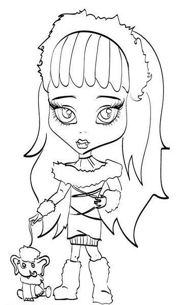 kolorowanka Monster High malowanka do wydruku z bajki dla dzieci, obrazek nr 7