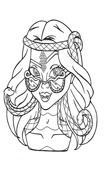kolorowanka Monster High malowanka do wydruku z bajki dla dzieci, obrazek nr 8