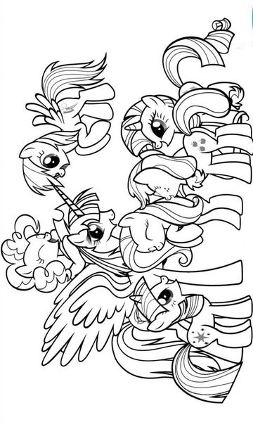 kolorowanka My Little Pony malowanka do wydruku z bajki dla dzieci, obrazek nr 28