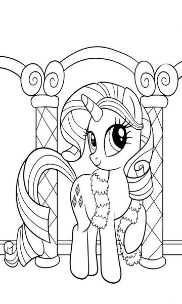 kolorowanka My Little Pony Rarity malowanka do wydruku z bajki dla dzieci, obrazek nr 29