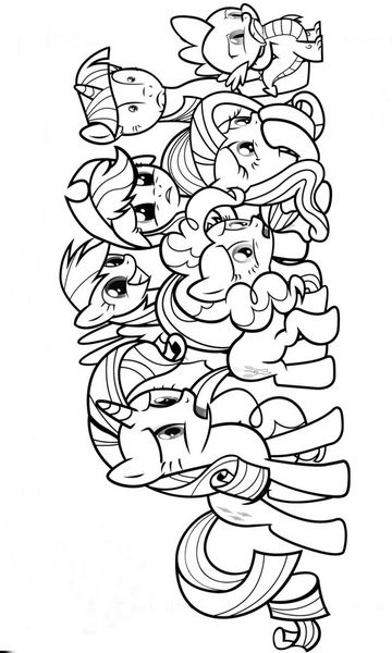 kolorowanka My Little Pony malowanka do wydruku z bajki dla dzieci, obrazek nr 7