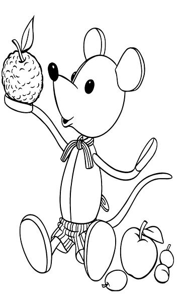 kolorowanka Noddy Nakręcana mysz malowanka do wydruku, obrazek z bajki nr 53