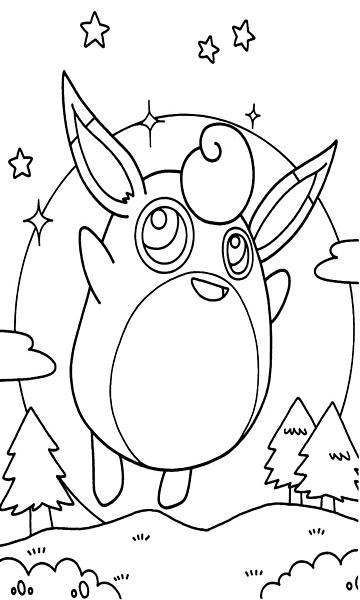 kolorowanka Pokemon Wigglytuff malowanka do wydruku nr 24