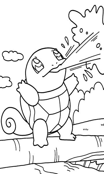 kolorowanka Pokemon żółw Squirtle malowanka do wydruku nr 59