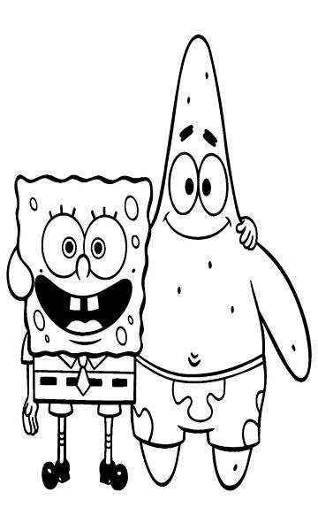 kolorowanka z bajki Spongebob Kanciastoporty malowanka do wydruku, obrazek z bajki nr 24