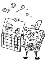 malowanki Spongebob do wydruku kolorowanki do pokolorowania kredkami z bajki dla dzieci nr  51
