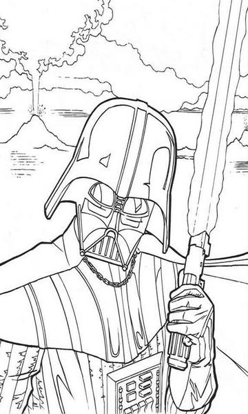 kolorowanka Darth Vader Star Wars Rebelianci malowanka do wydruku nr 31