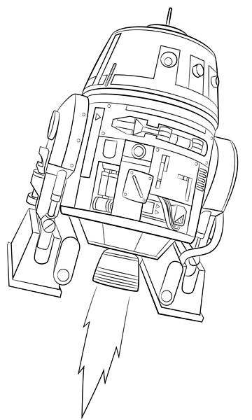 kolorowanka Star Wars Rebelianci malowanka Chopper do wydruku nr 8