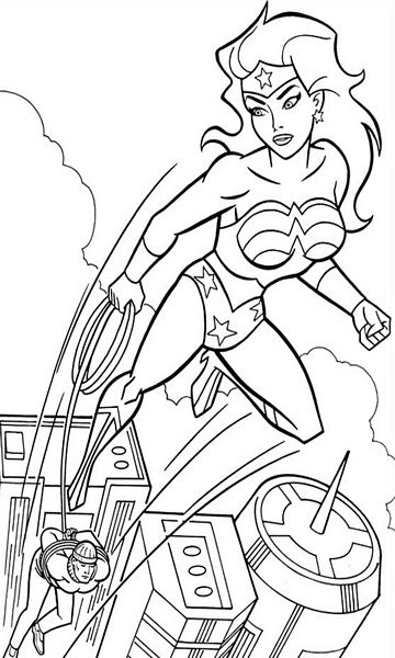 kolorowanka Wonder Woman malowanka do wydruku bohaterka z Liga Sprawiedliwych, obrazek nr 2